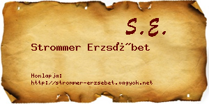 Strommer Erzsébet névjegykártya