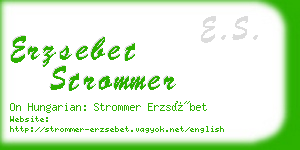 erzsebet strommer business card